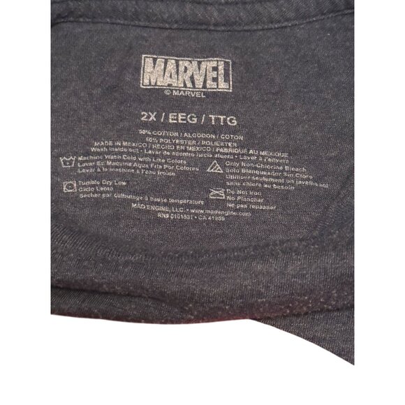 Marvel Captain America Shield Graphic T-Shirt‎ Size 2X Blue Superhero T-shirt - Picture 4 of 6